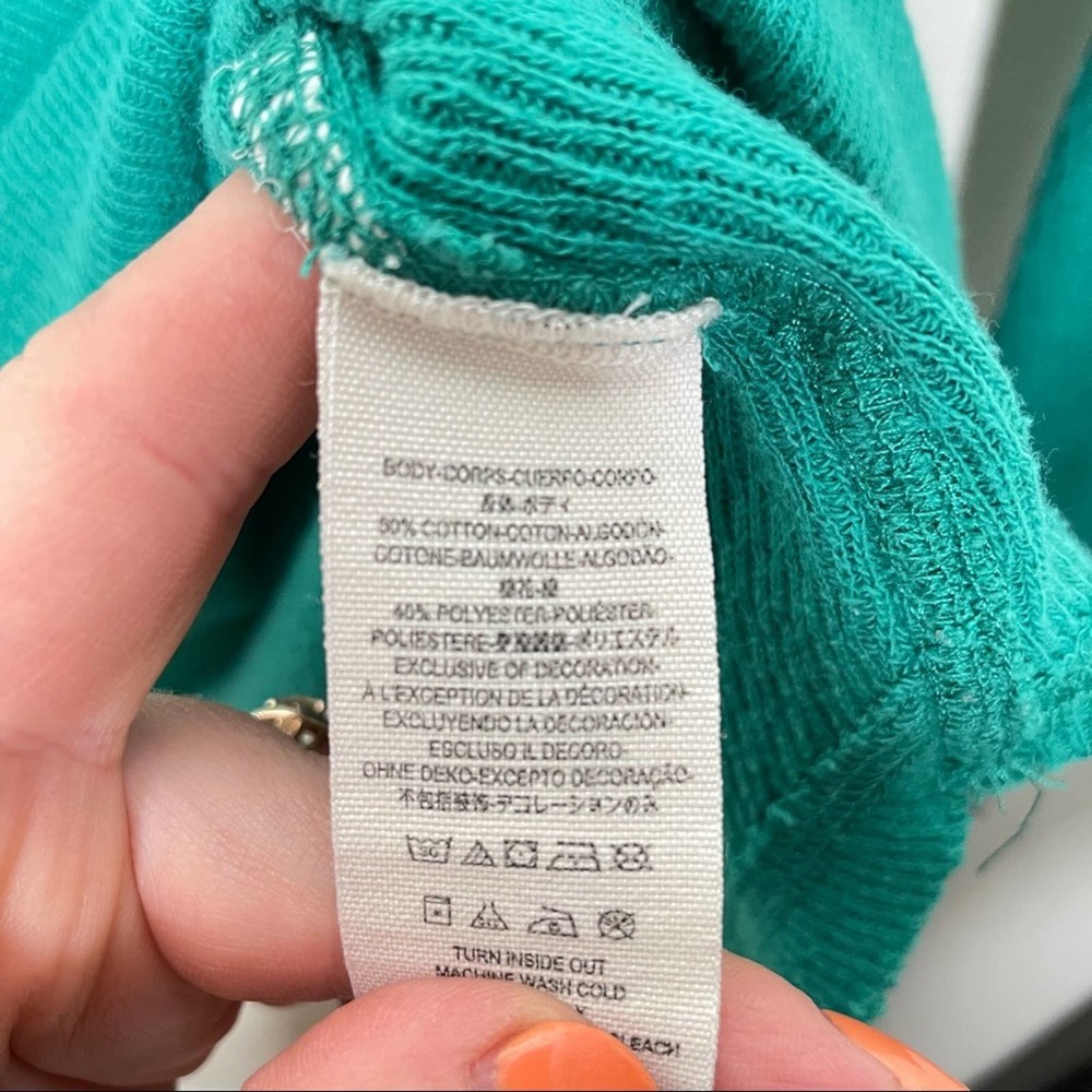 Free People Teal Long Sleeve Top - Picture 6 of 7